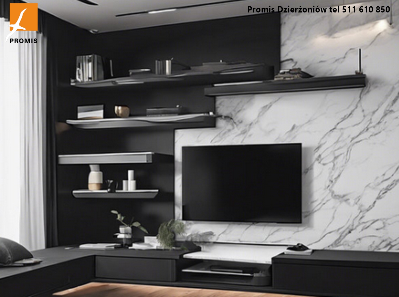 Boazerie szklane na ścianę